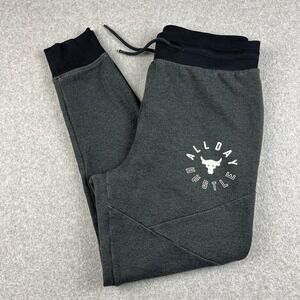 Under Armour Sweatpants Mens Large Gray Project Rock Fleece Tapered Jogger Pants